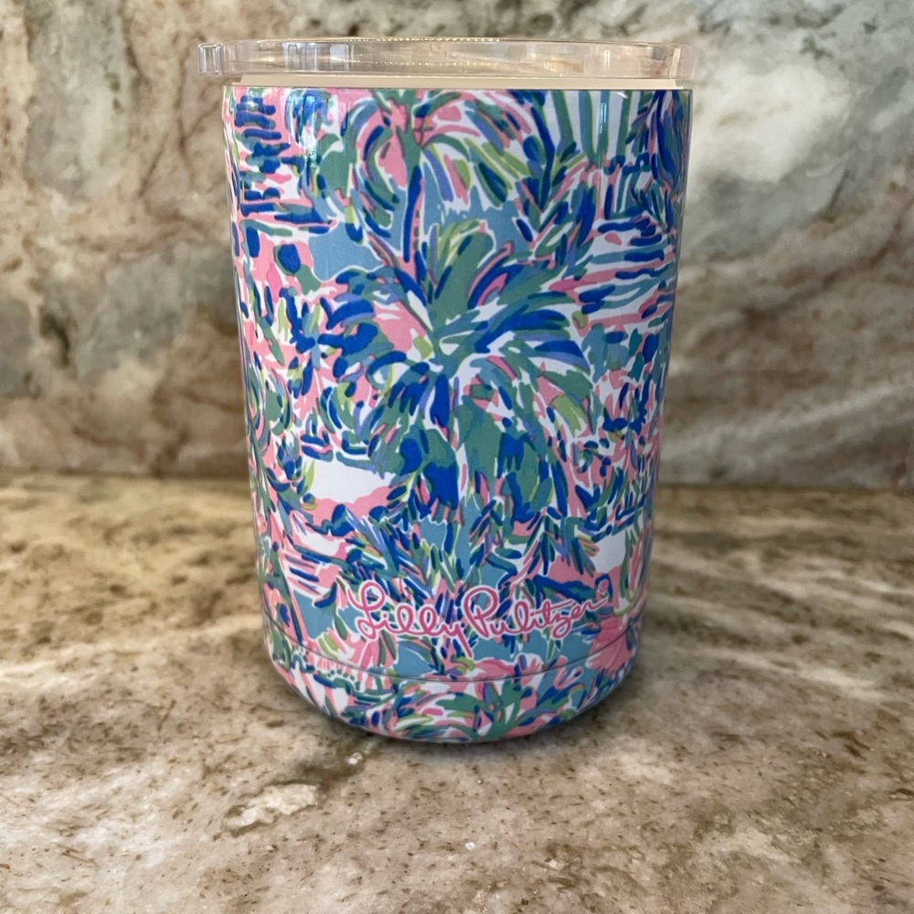 Lilly Pulitzer Metal 2-in-1 tumbler and Coozie with Cabana Cocktail Print GWP